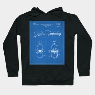 Remington Shotgun Patent - Police Officer Law Enforcement Art - Blueprint Hoodie